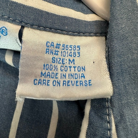 Womens Cottagecore Striped Lace Hem Top Size‎ M Boho Artisan Layered Romantic - Picture 4 of 8